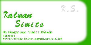 kalman simits business card