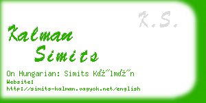 kalman simits business card